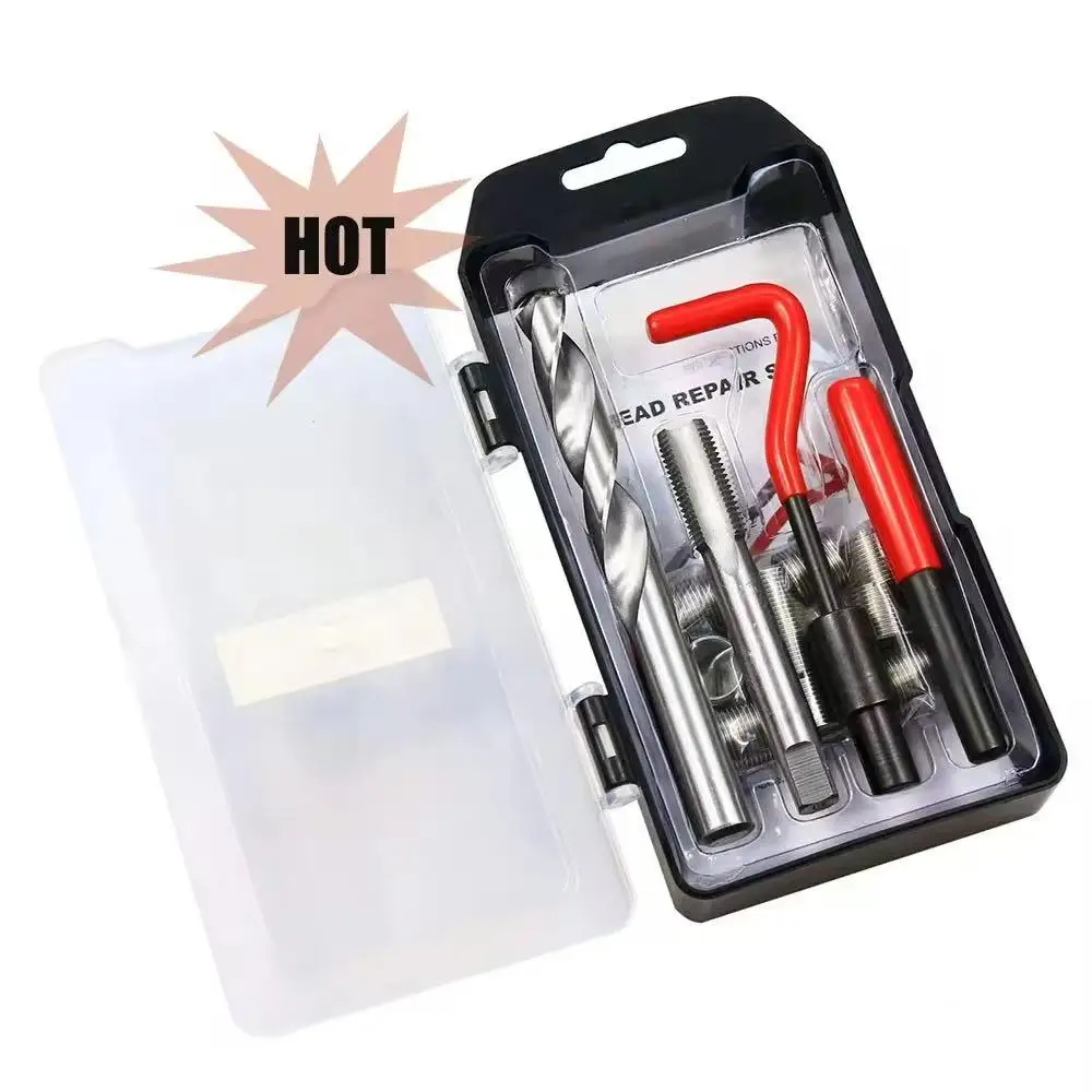 25Pcs Set Threaded Manual Quick Screw Repair Tool Kit,Self-Tapping Thread Inserts and Special Tapping Tools for Car Repair
