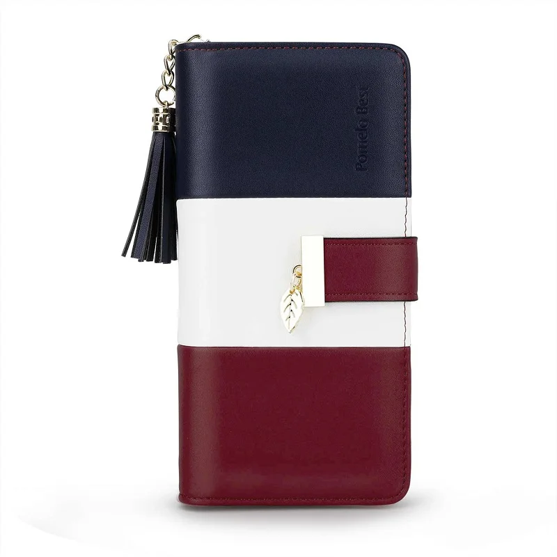 Pomelo Best Most Fashion Zipper Wallets Womens large capacity Purses Handbags Coin Purse Cards Holder PU Leather Billfold Wallet