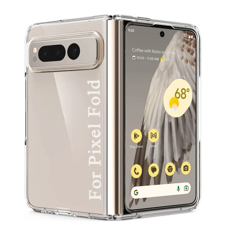 Transparent Phone Case for Google Pixel Fold PC Anti-scratch Portective Cover for Google Pixel Fold Clear Mobile Phone Fundas