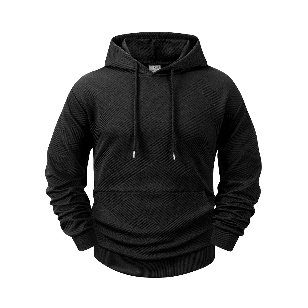 بلوفر رجالي محكم موضة عادية كم طويل مقنع سويت شيرت ربيع الخريف أبلى هوديي ملابس علوية خفيفة الوزن ملابس الشارع #5