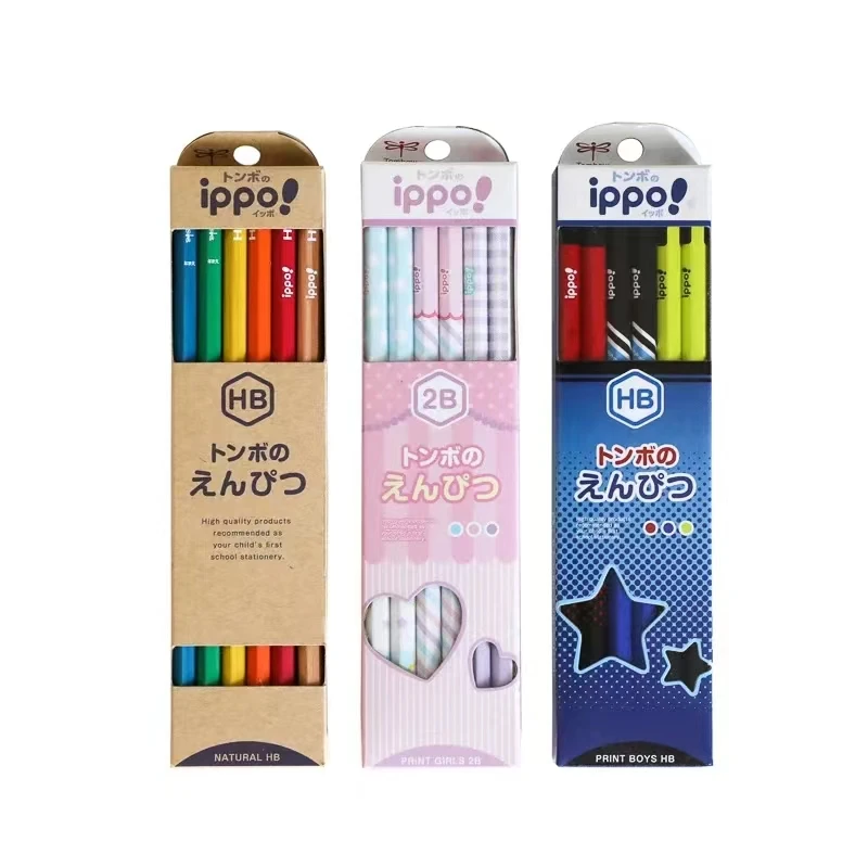 12pcs/box Wooden Pencil Student Practice Writing School Stationery 2B HB