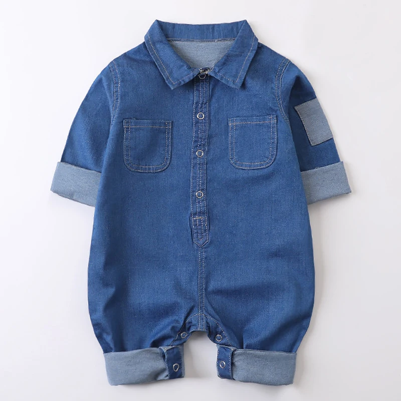 

0-24M Newborn Baby Boy Jumpsuit Children Clothes Girl Overalls Infant Boy Romper One-piece Long Sleeve Climbing Clothes A1206