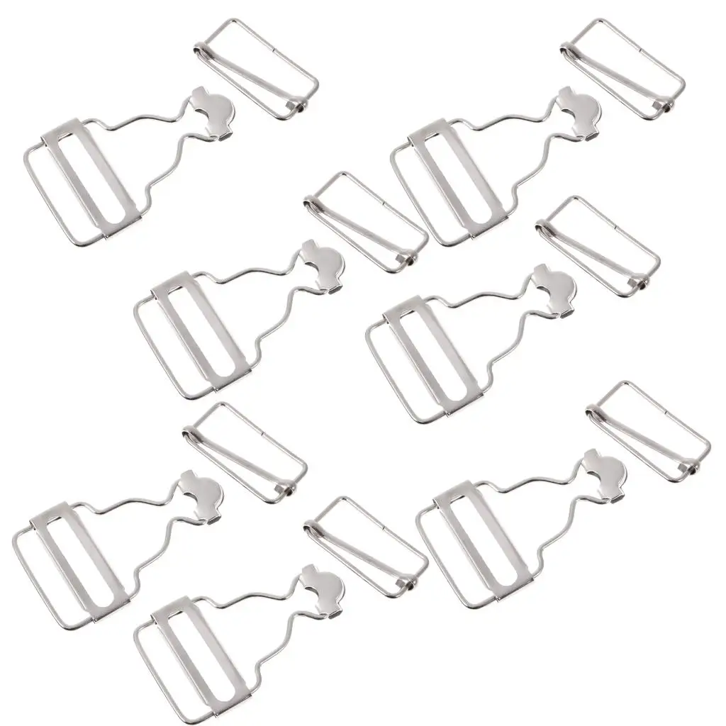 2x Dungaree Buckles Metal Clip Fasteners for Suspender, Jackets, Jumpsuits,