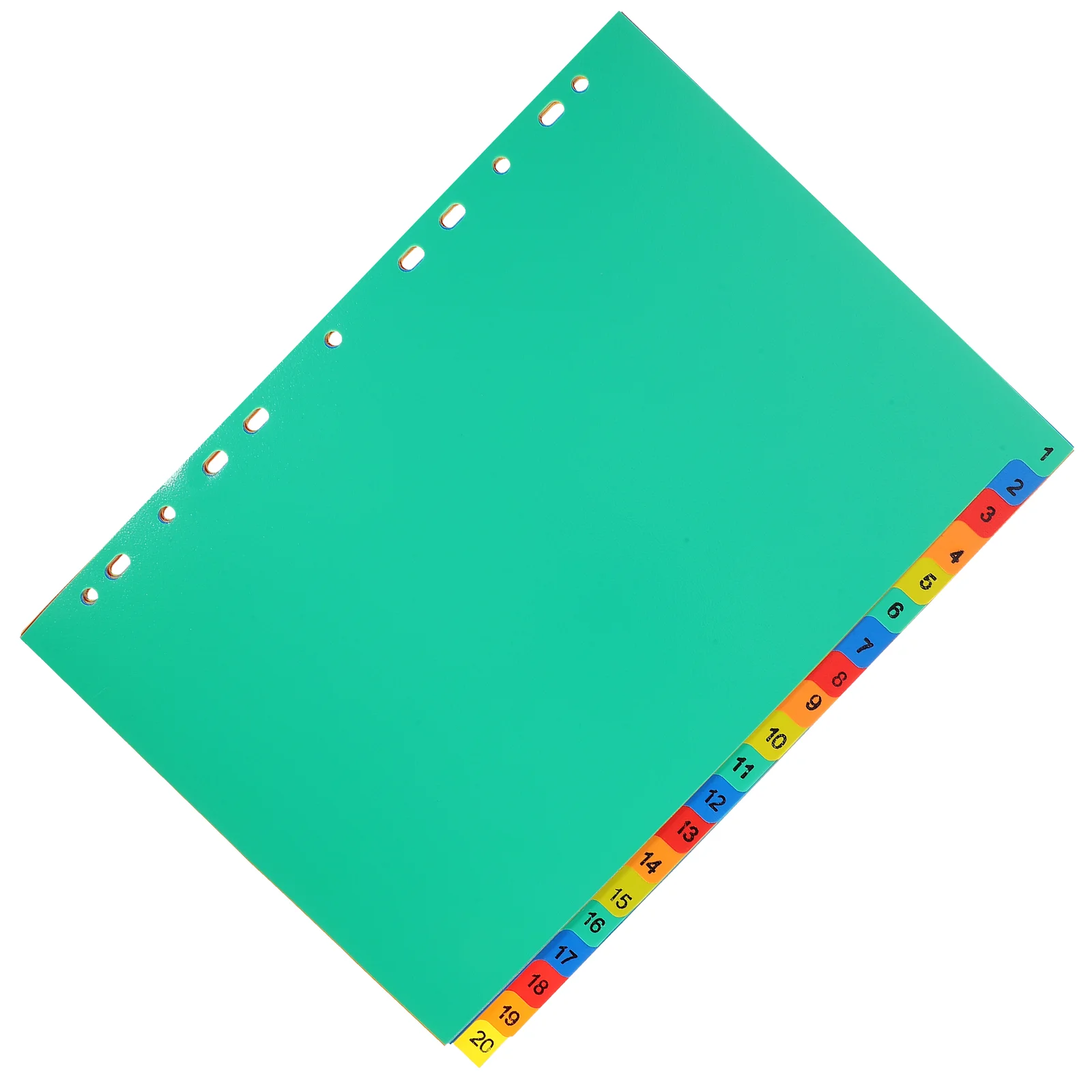 Imagem -03 - Plastic Binder Tabs para Book Binder Folder Folhas Soltas Divisores de Página Arquivo Numérico pp a4 20 21 Pcs