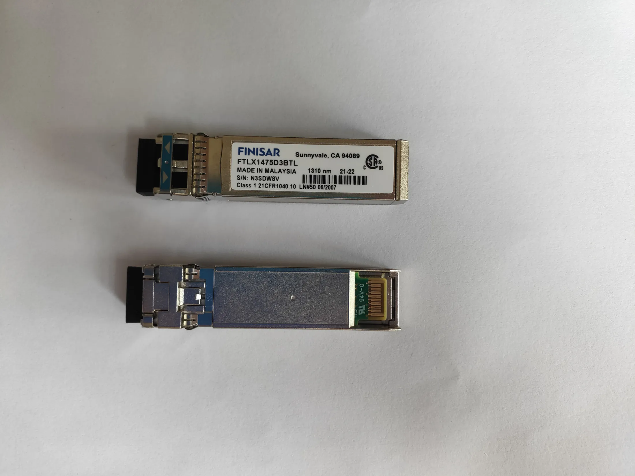 Finisar Sfp Optical Fiber 10GB/FTLX1475D3BTL/Lc-Lc 10G 1310nm 10km Single-Mode Optical Transceiver