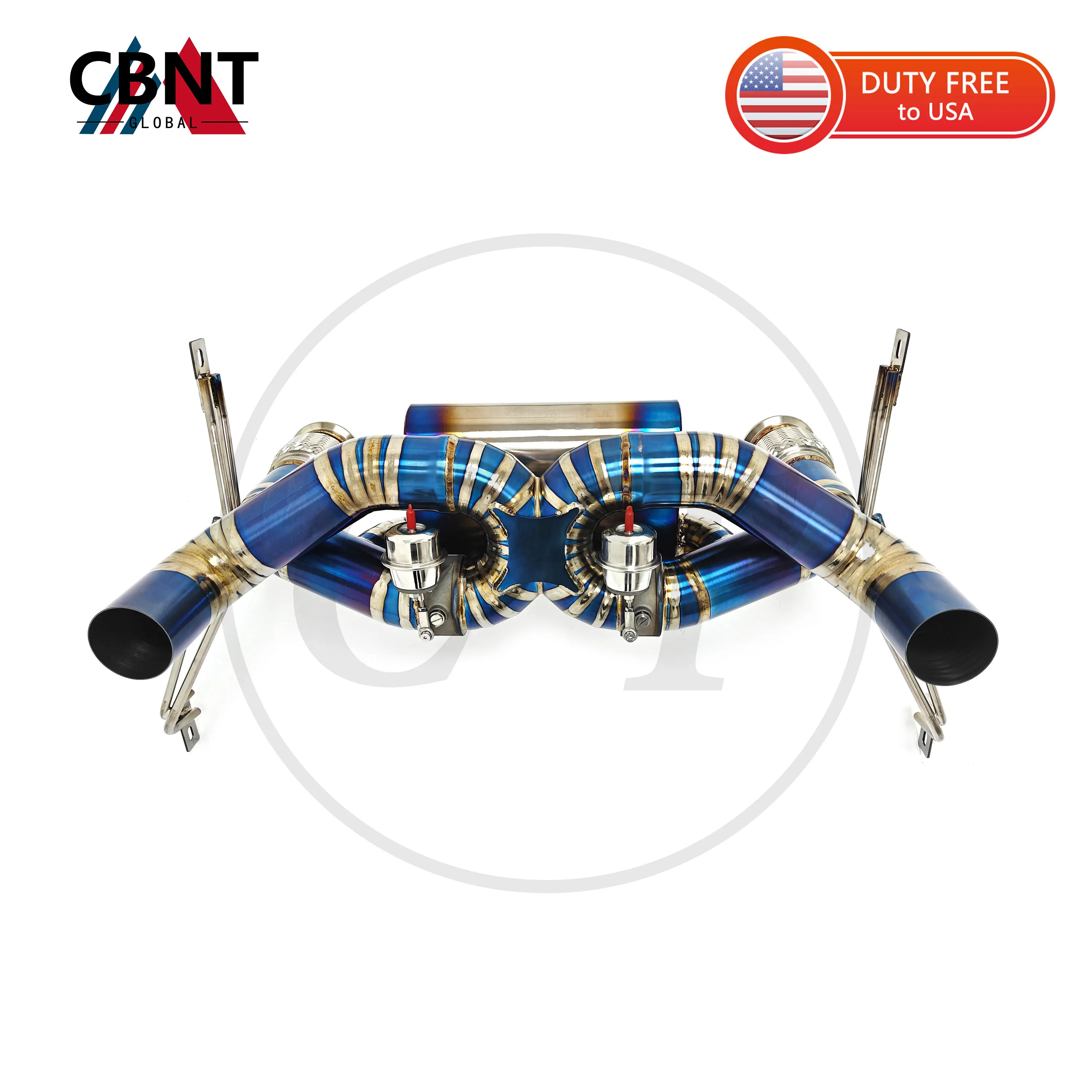 

CBNT Valvetronic Axleback Exhaust for Lamborghini Huracan EVO Spyder V10 5.2L Titanium Valved Exhaust Pipe Car Accessories