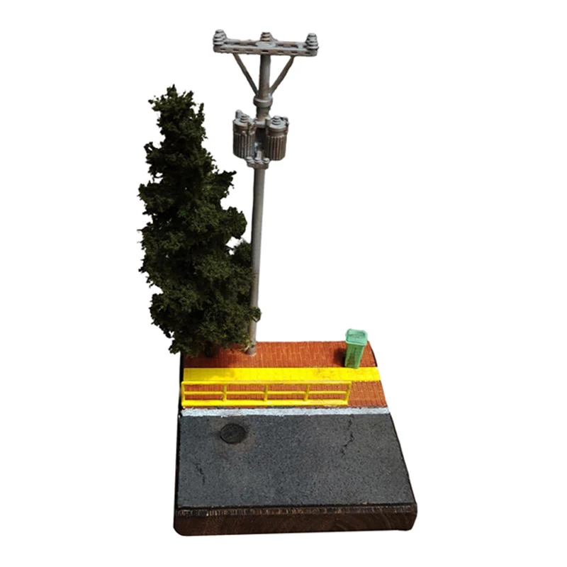 1PCS Miniature Display Scene Model Simulated Highway Parking Space Desktop Ornament Diorama Parts for 1/64 Car/Motorcycle/Figure