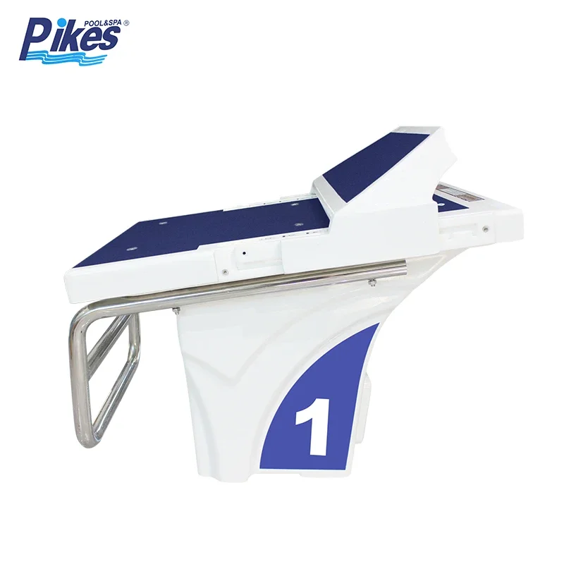 

Pikes Luxury Fiberglass Swimming Pool Starting Block 1-Step Anti-Slip High Quality Stainless Steel Handrail