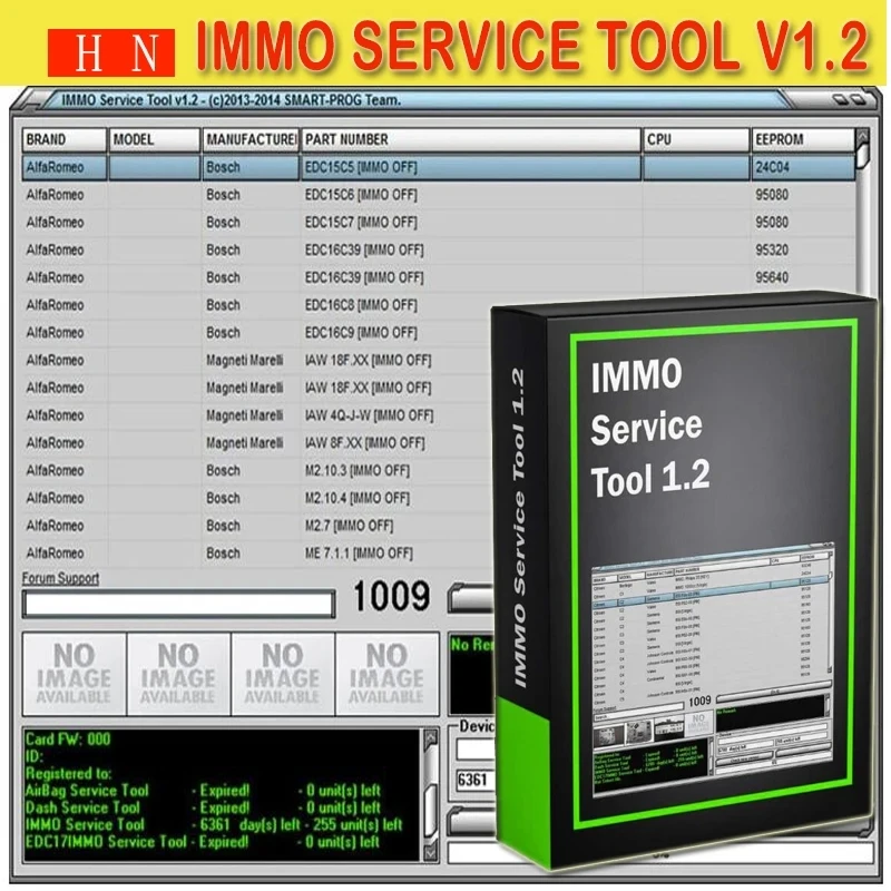 Autozubehör IMMO Service Tool V1.2 – Wegfahrsperre Key Pin Code Rechner BSI VDO Dashboard Eeprom Virgin Off IMMO Tool
