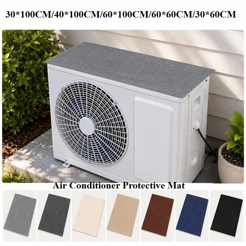 Outdoor Air Conditioner Cover Energy Saving Rainproof Drip Tray Dust Sun-proof Protection Air Conditioner Noise Reduction Pad