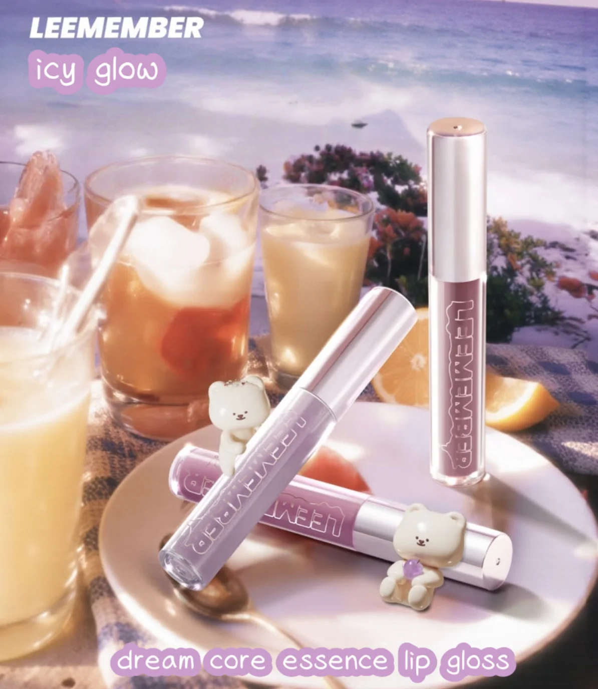 LEEMEMBER Lip Gloss 3g Mirror Moisturizing Hydrating Low saturation Color Lipstick Fine Flash Original Makeup Cosmetics