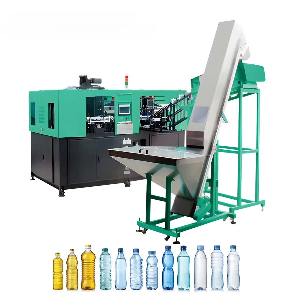 آلة نفخ أوتوماتيكية بالكامل ذات 6 تجويف لزجاجات PET 500 مل - 2 لتر أقصى سرعة إنتاج للمياه المعدنية والعصير