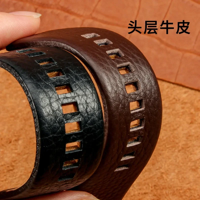 Cow leather watch strap for diesel dz4323 1657 4318 dz7312 dz7257 watchband 24 26 28 30mm watch bracelet belt black brown White