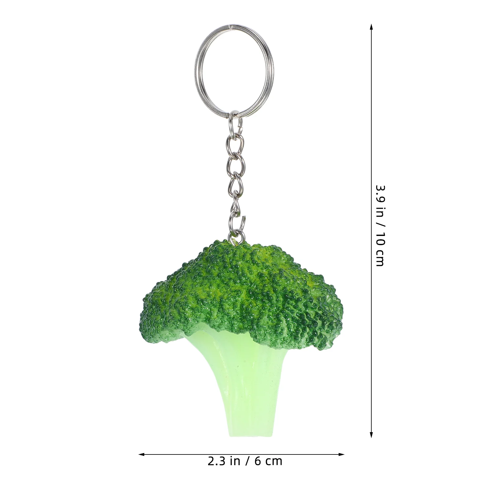 Broccoli Keychain Decor Pendant Party Favor Mini Tote Bag Decorate Ring Cartoon Model Gifts Metal Resin Miss The