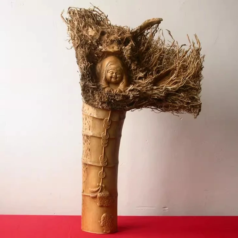 

Large bamboo root carving creative home ornament handmade bamboo carving collection