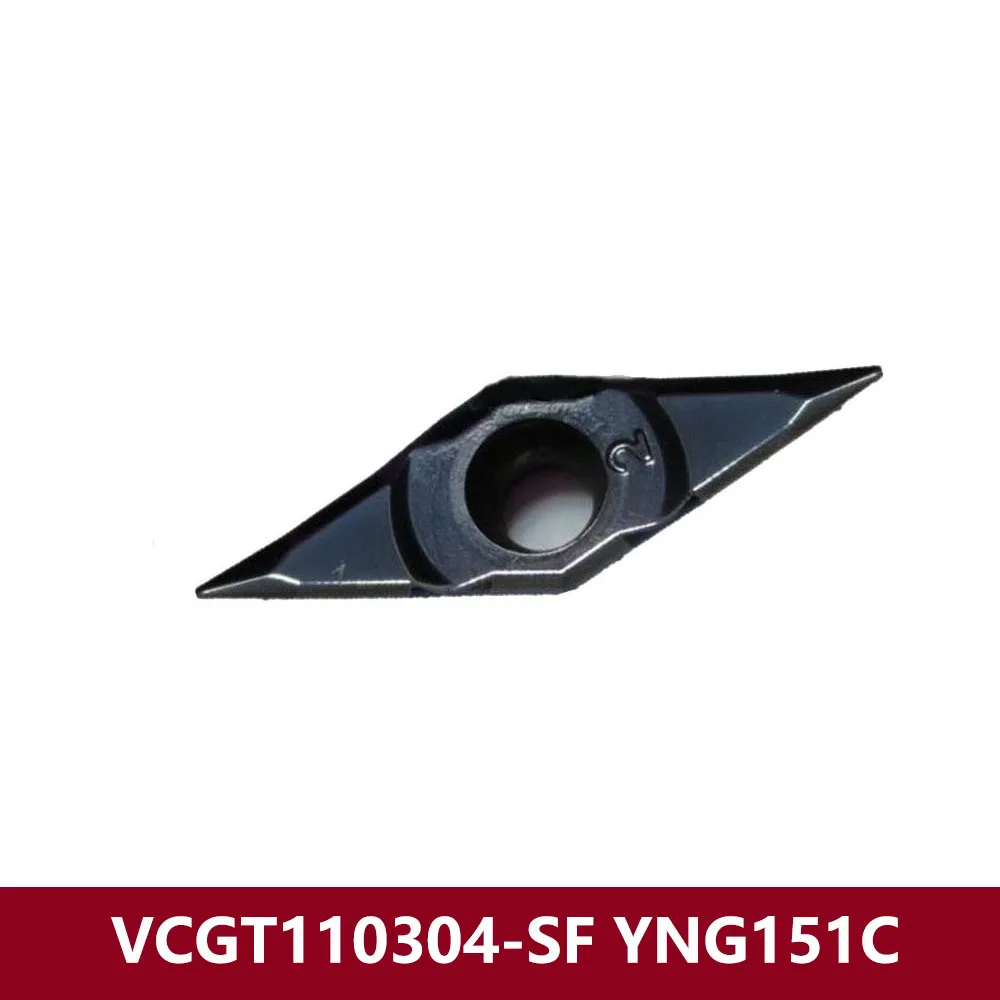 Carbide Inserts VCGT 110304 SF VCGT1103 CNC Lathe Cutter Original VCGT110304-SF YBG102 Machine Tools VCGT11 VCGT221-SF Blades