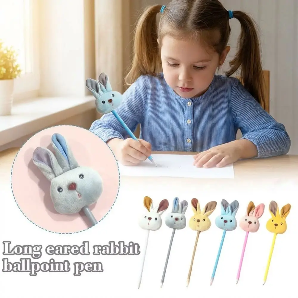 

Cute Long Ear Rabbit Ballpoint Pen Easter Writing Pen Animal Smooth Student Pen Writing Gift