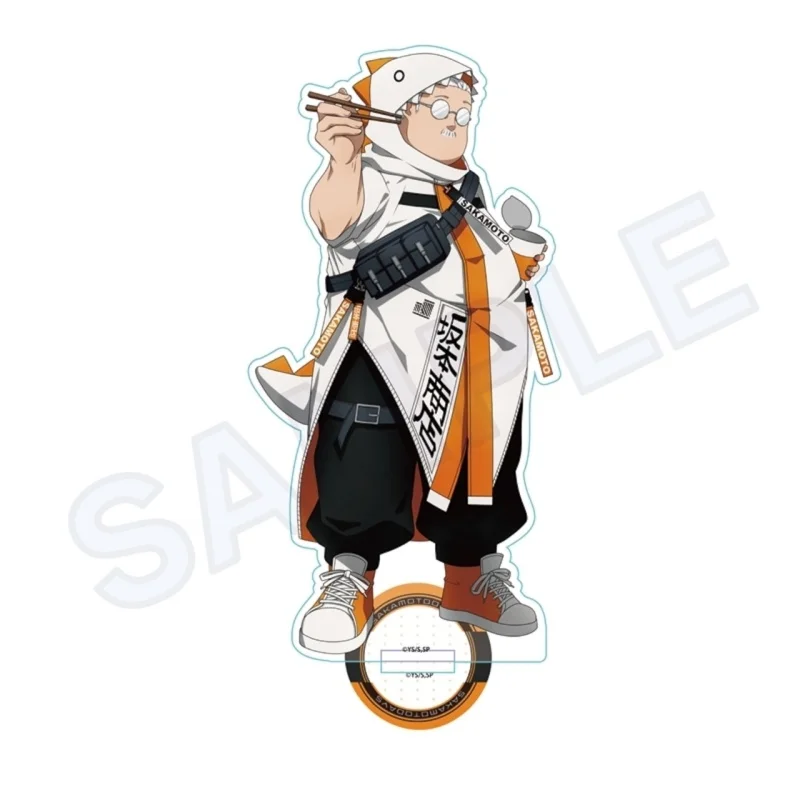 SAKAMOTO DAYS Anime Character Acrylic Desk Stand Figure Ornament Double Sided Print With Holder Base Home Decor Keychain