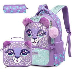 BIKAB-Sac à Dos d'École avec Boîte à Déjeuner pour Fille, Cartable Mignon pour la Maternelle, 3 Pièces