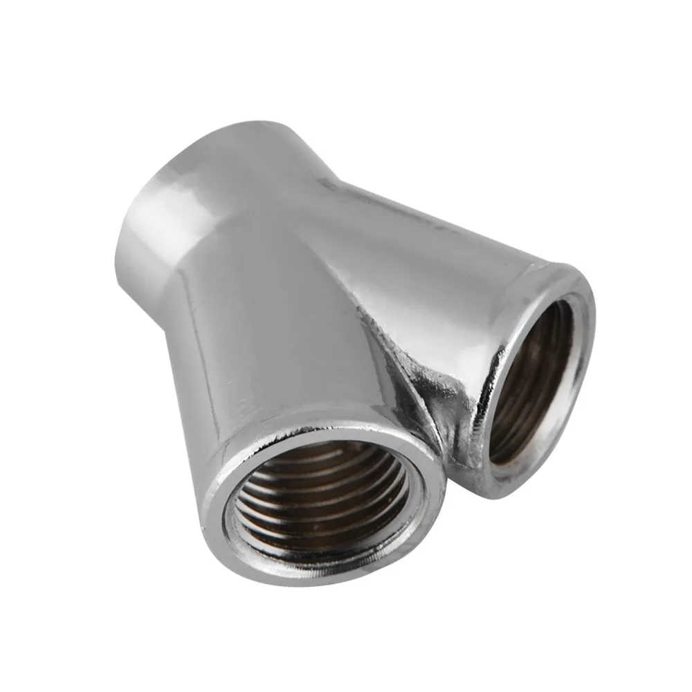 G1/4 Thread PC Water Cooling Fitting Y Splitter Shape Female Thread Water Cooling Connector 3 Way Liquid Cooling Fitting