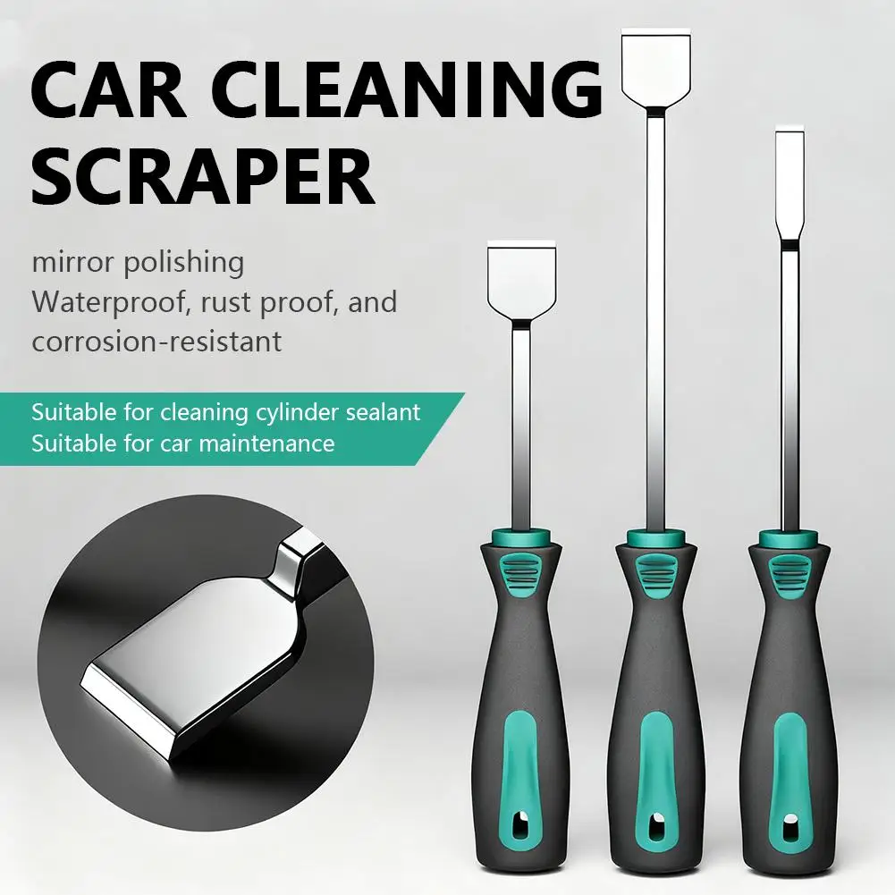 

Engine Cylinder Scraper Set, Heavy Duty Chrome Vanadium Steel Carbon Cleaner Tool for Gasket Removal & Auto Maintenance