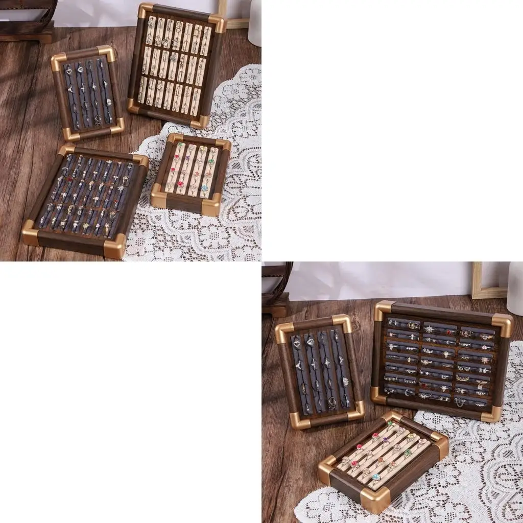 

Large Capacity Jewelry Tray Sophisticated Necklace Earrings Presentation Stand