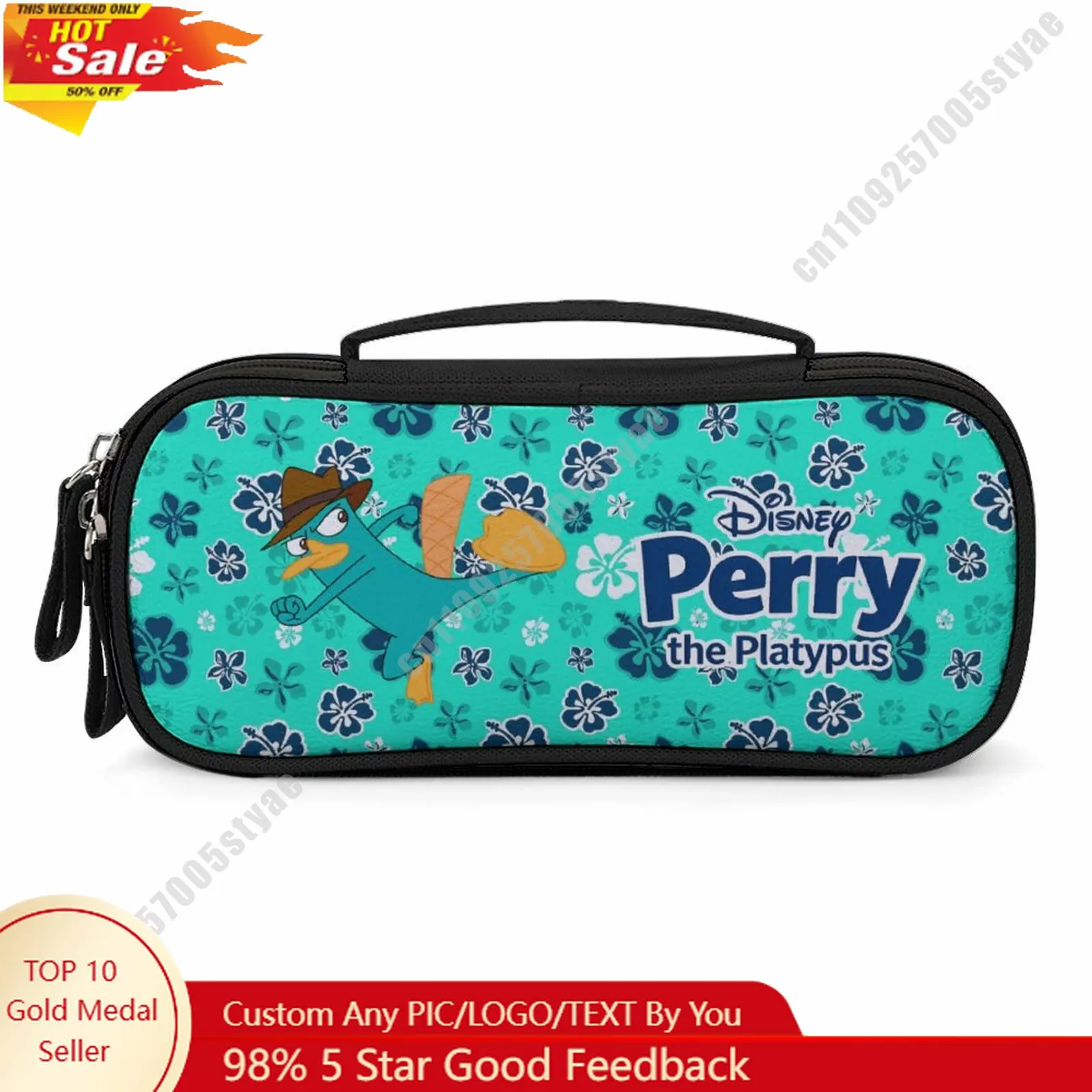 

Perry Platypus Pencil Case Disney Cartoon Character Customized Design Personalized Creation Holiday Gift Cosmetic Bag Cosplay