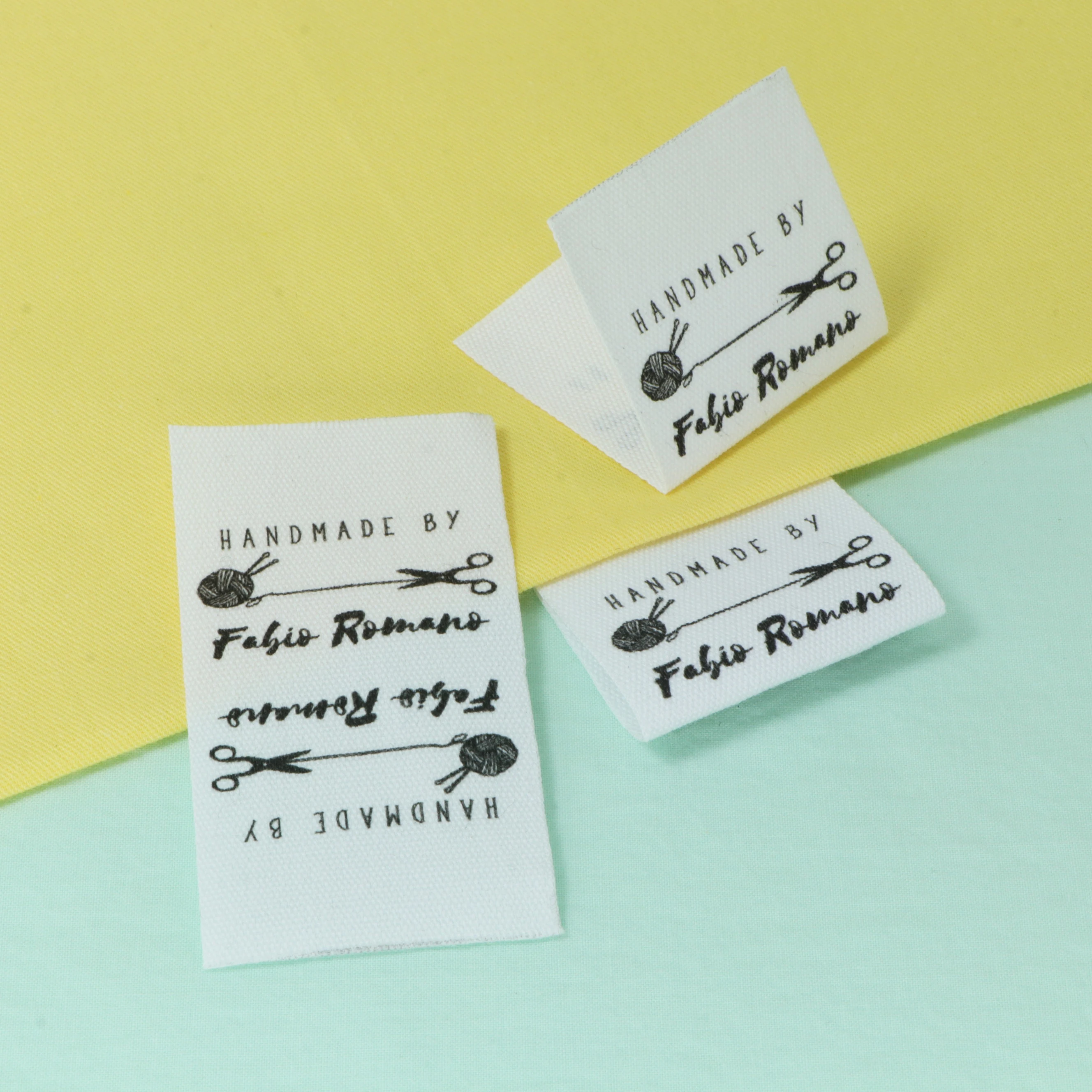 Custom Sewing labels / Brand labels, Custom Clothing Tags, Cotton Ribbon label,  Name label (FR102)