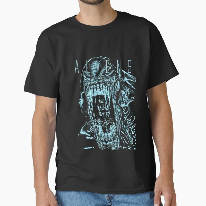 

0731 Xenomorph 80s vintage Horro movie Alien Ellen Ripley Sacry sic fi Space monster Gift T shirt large size Tops S-6XL