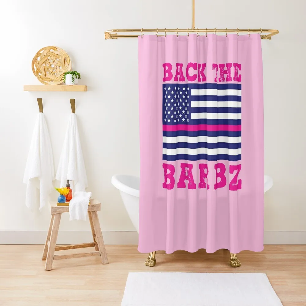 

Back The Barbz Flag Love Barbs Loyal Fan Shower Curtain Bathroom And Shower Cover Shower Set For Bathroom Curtain