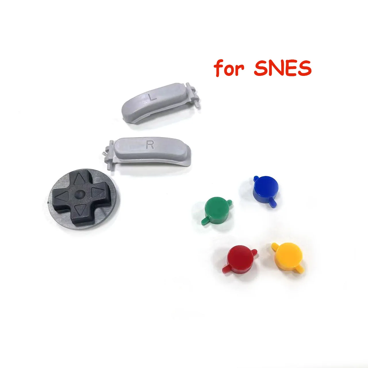 Replacement buttons For SNES  game controller colorful L R buttons cross direct pad buttons repair Parts