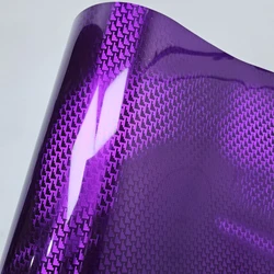 High Glossy Purple Aircraft Pattern Plated Carbon Fiber Bon Film Car Wrap Vinyl Sticker for Car Tuning Stickers Adhesive Decal