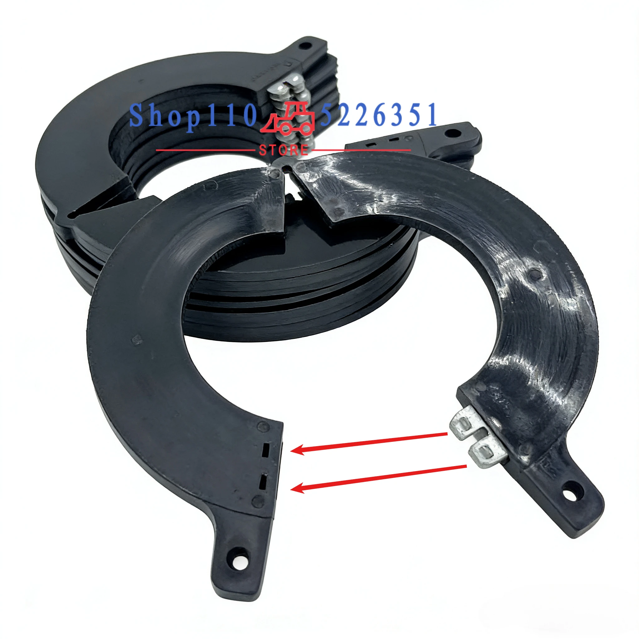 Almohadilla de resina gruesa para excavadora Doosan Kobelco KOMATSU SDLG SANY XCMG HITACHI Kato, eje de cubo de excavadora gratis, 1 unidad