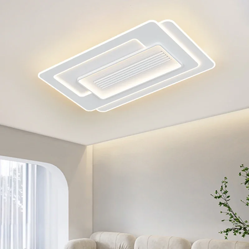 

Intelligent Frequency Converter Invisible Bedroom Ceiling Fans Lamp Full Spectrum Modern Simple Living Room Bladeless Fan Lamp