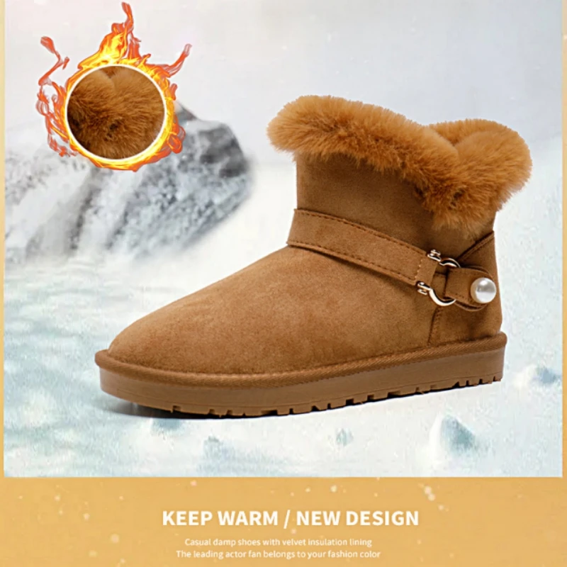 Botas de neve para senhora, manter quente e fator, tamanho grande, novo design, preço, alta qualidade, inverno, 2023