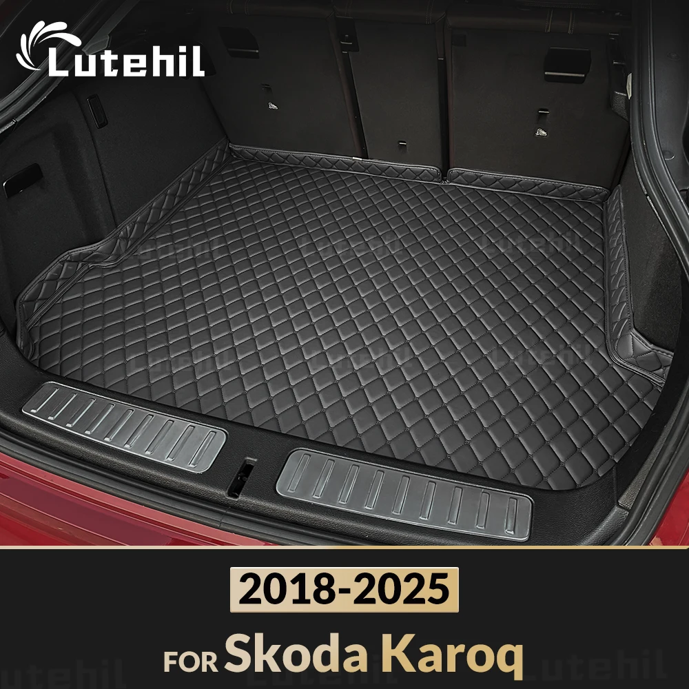 For Skoda Karoq 2018-2025 24 23 22 21 20 19 Lutehil Car Trunk Mat Car Accessories Auto Interior Decoration