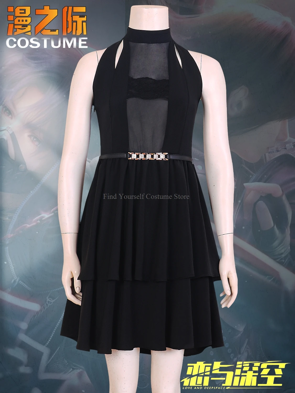 Heroine Black Dress Women Costumes Cosplay Femme Anime Love and Deepspace Outfits Costumes: New Items Gown Whole Cosplays Female