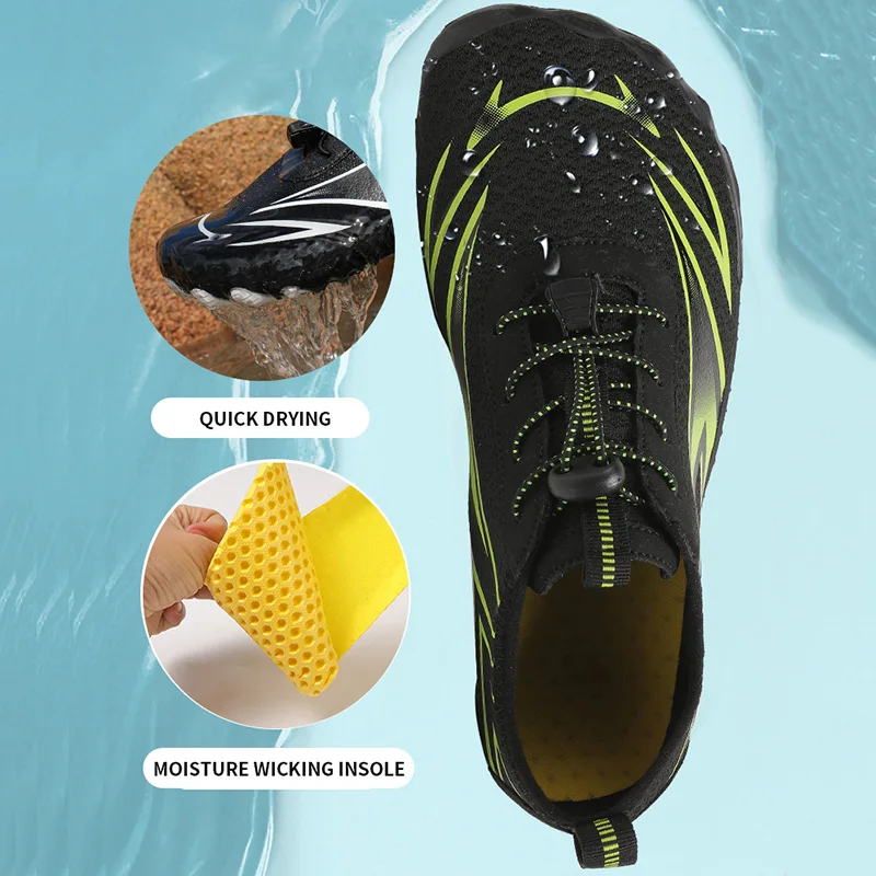 Quick Drying Water Shoes Men Women's Aqua Shoes Barefoot Five-Fingers Wading Sneakers Beach Swimming Footwear 2025 New Arrival