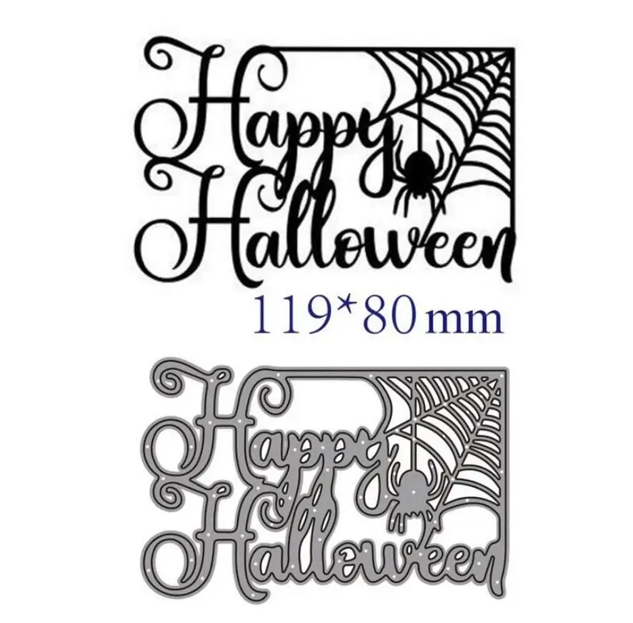 Happy Halloween Spider web Metal Cutting Dies Stencils Embossing Stencil DIY Scrapbook Paper Album DIY decoration make template