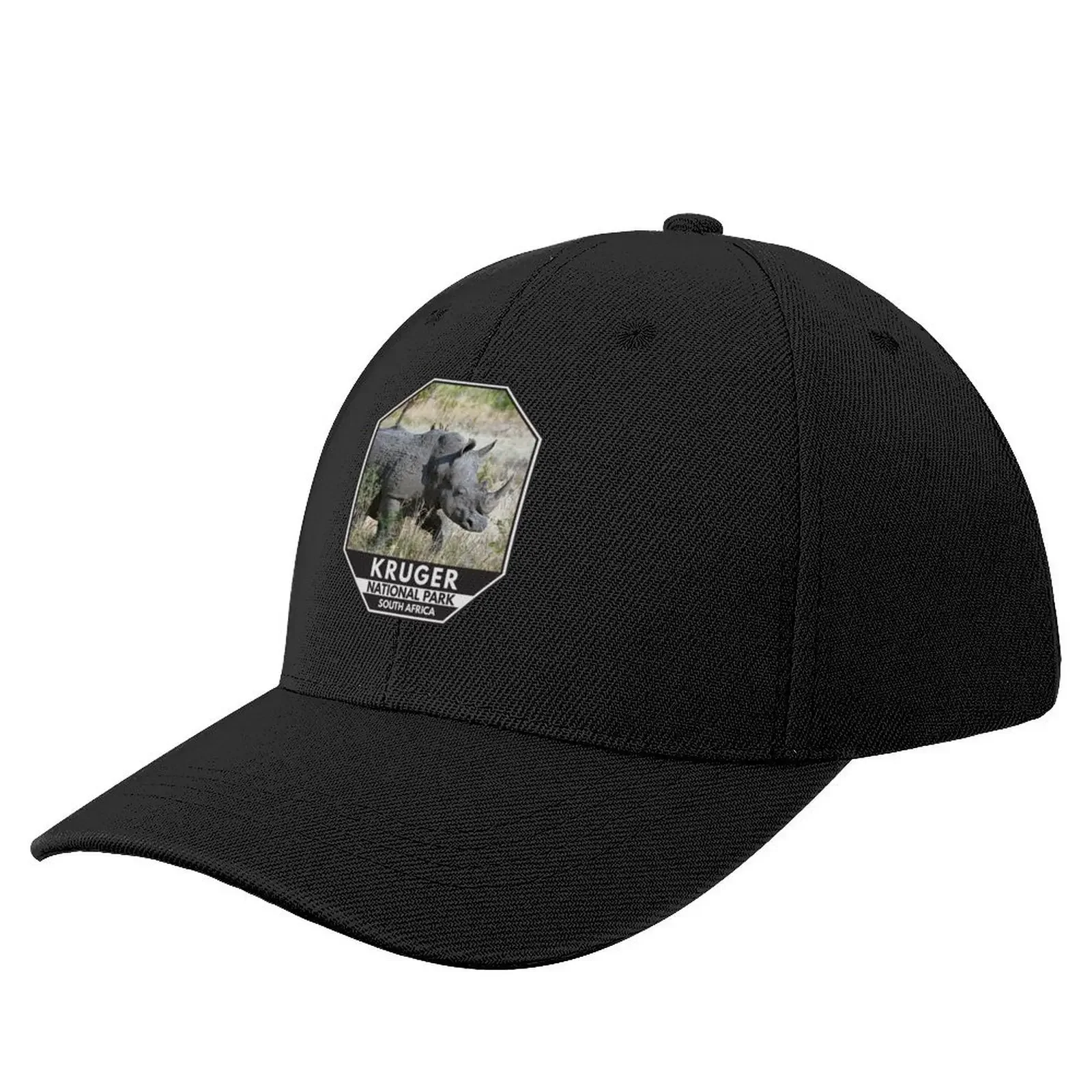 Kruger National Park South Africa Rhino Watercolor Baseball Cap fishing hat Military Cap Man Trucker Hats For Men Women's