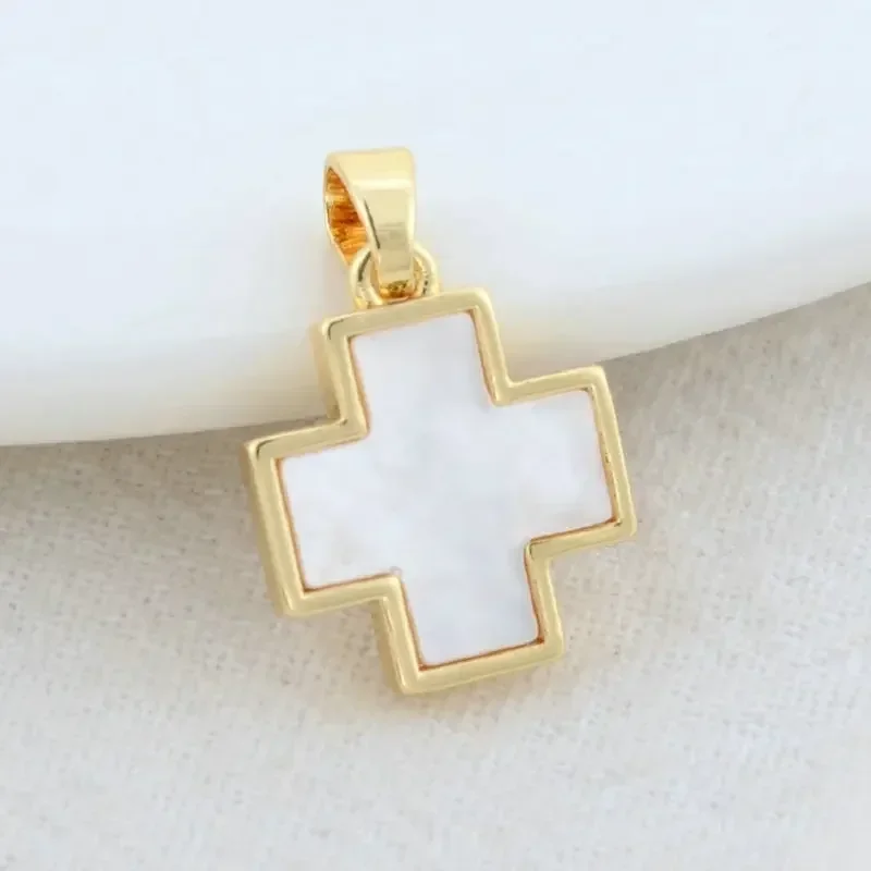 14k cor dourada latão com concha coração estrela lua cruz pingentes colar jóias fazendo acessórios de suprimentos diy