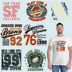 Fashion Words Numbers letters Stickers on Clothes Iron on patches DIY Appliques Manualidades diy craft Heat Transfer printing