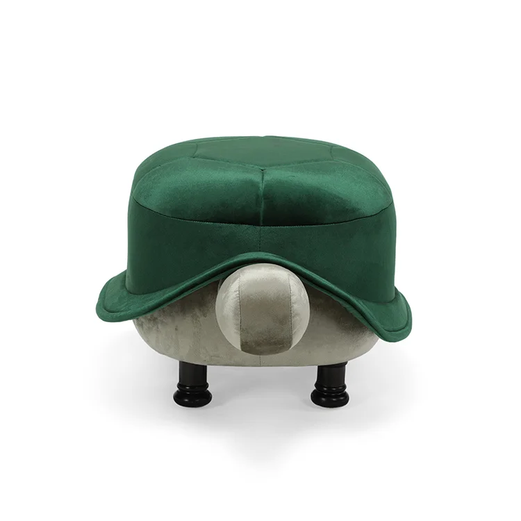 Modern design new velvet  animal turtle ottoman for kids and children