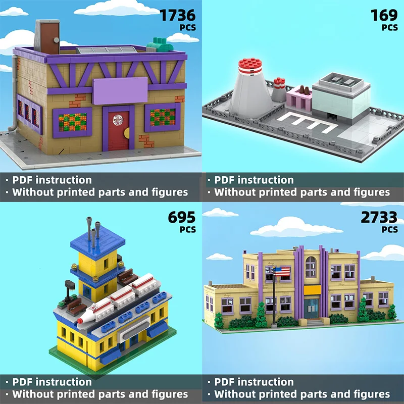 

Integrates suburban residential scenes and courtyard cartoon fan DIY toys: American cartoon family home construction