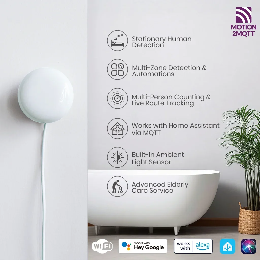 LinknLink 60 ГГц, радиодарный Wi-Fi, интеллектуальный датчик присутствия, eMotion Max, ИК-бластер, датчик освещенности, Motion2MQTT, работает с Alexa