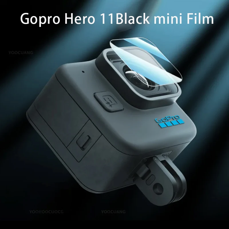 หน้าจอเคสโทรศัพท์แบบกระจกเลนส์ความโปร่งใสสูงป้องกันฟิล์ม Anti Scratch สำหรับ Gopro Hero 11ขนาดเล็กสีดำกล้อง