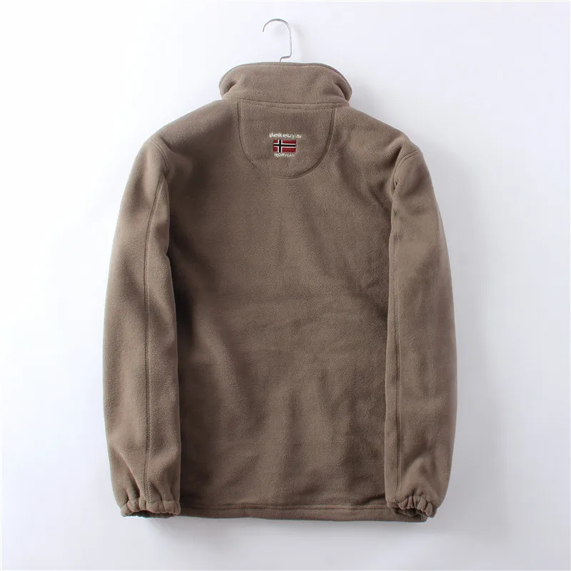 سترة سميكة من الصوف القطبي مزدوجة الجوانب للرجال |   معطف خريف/شتاء دافئ كاجوال فضفاض مقاس كبير