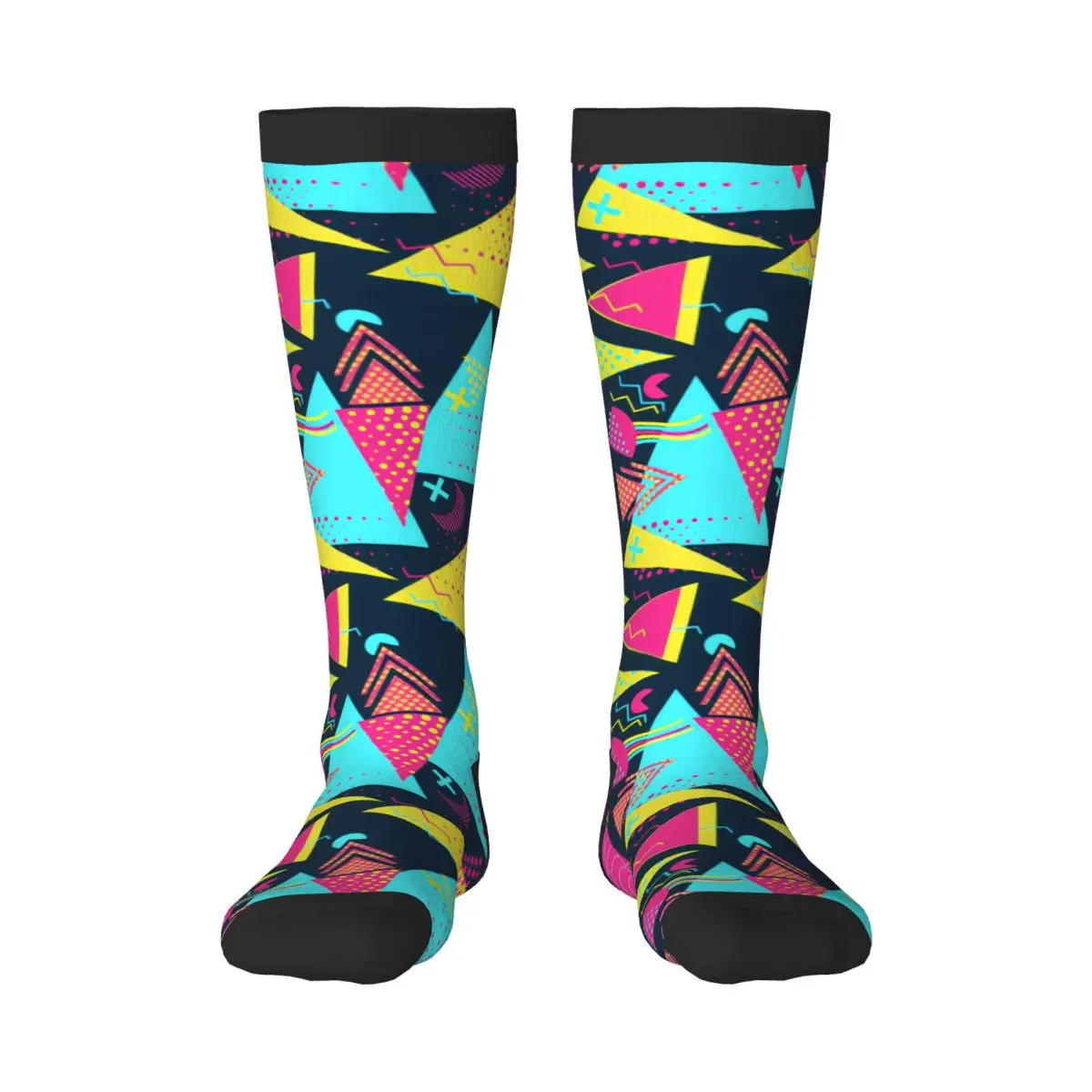 

1 Pack Geometric 80s Illustration Over-knee Long Socks Middle High School Socks