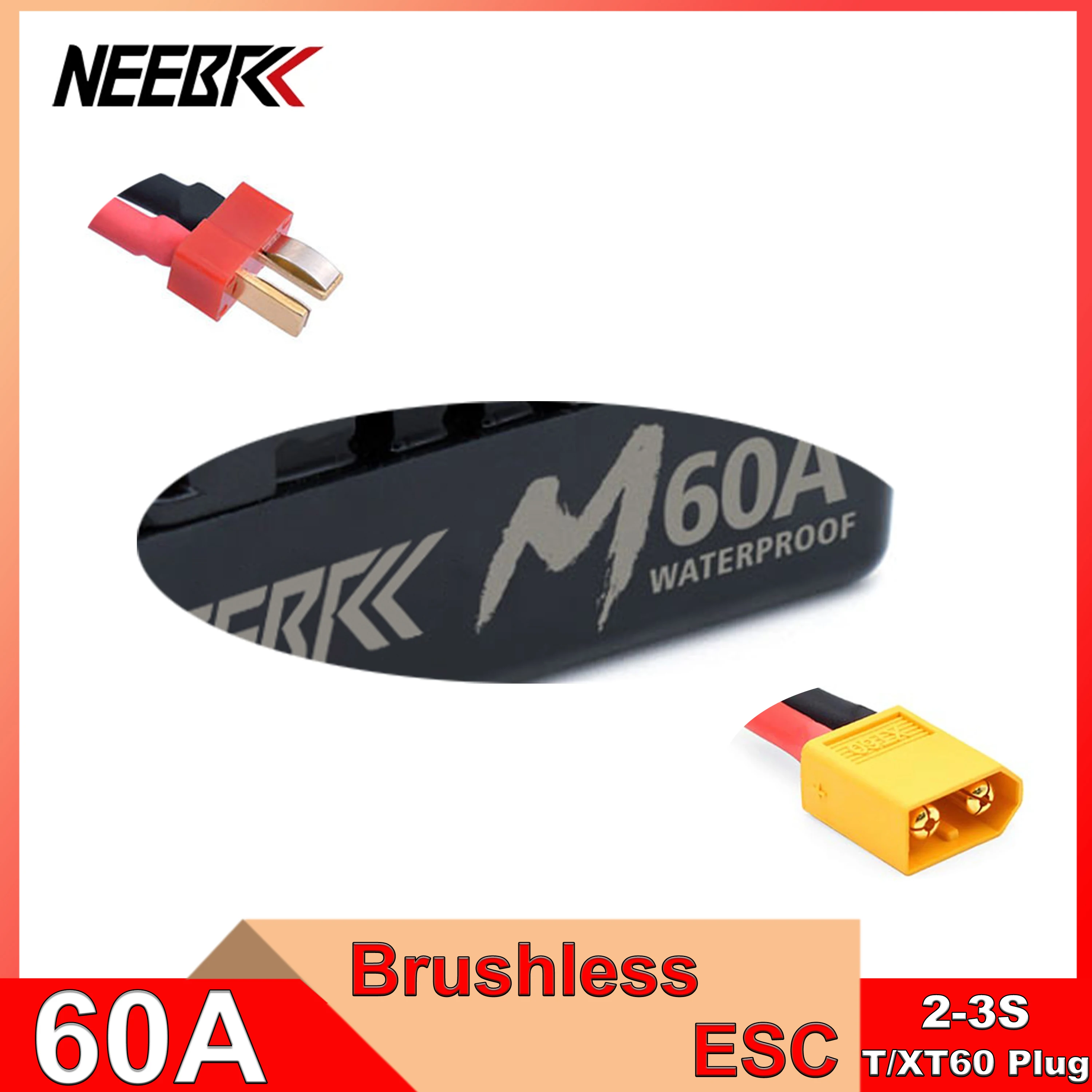 Rc Hobby Monster Truck - NEEBRC 60A Brushless ESC 2-3S T/XT60