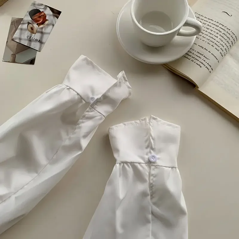 Camicie da donna tenero monopetto autunno solido stile college top studente minimalista all'interno pulsante estetico chic Ulzzang morbido